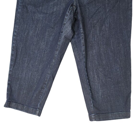 J Jill Pixie Slim-Leg Crops Denim Jeans 16W Dark Wash Side Zip - Picture 8 of 8